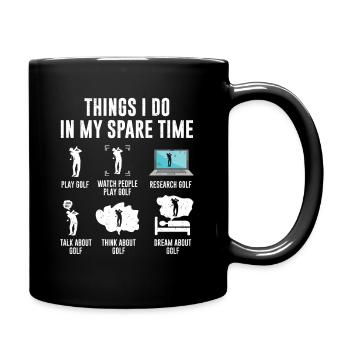 Things I Do in My Spare Time Golf Jouer - Mug uni - noir - Droite