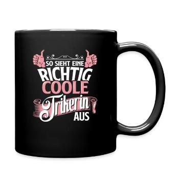 Trike Motorrad Dreirad Trikes Triker Geschenk - Tasse einfarbig - Schwarz - Rechts