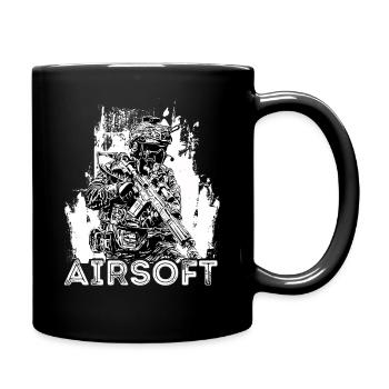 Airsoft /Softair / Softgun / AEG Airsoft Milsim - Full Colour Mug - black - Right