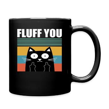 Chat Grossissant Fluff vous drôle Catl - Mug uni - noir - Droite