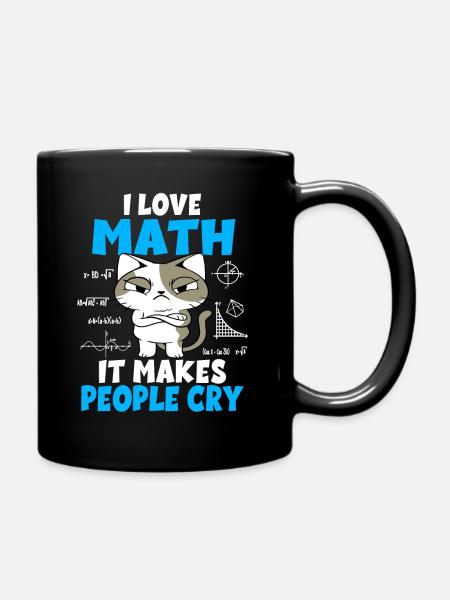 Mathematik Studenten Mathe Lehrer Katzen Geschenk - Tasse einfarbig - Schwarz