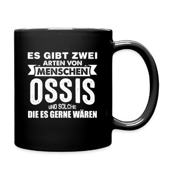 DDR Ostdeutschland Ossi Spruch Geschenk - Tasse einfarbig - Schwarz - Rechts