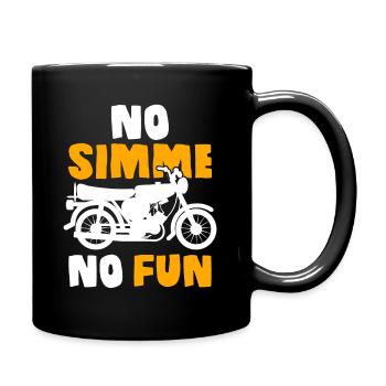 Schwalbenfahrer Schwalbe DDR Moped Nostalgie - Tasse einfarbig - Schwarz - Rechts