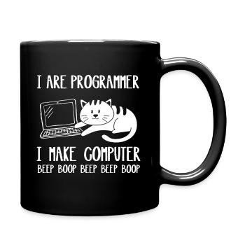 I Are Programmeur Cat I Make Computer Beep Boop - Mug uni - noir - Droite