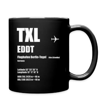 TXL Aéroport de Berlin-Tegel Cadeau - Mug uni - noir - Droite