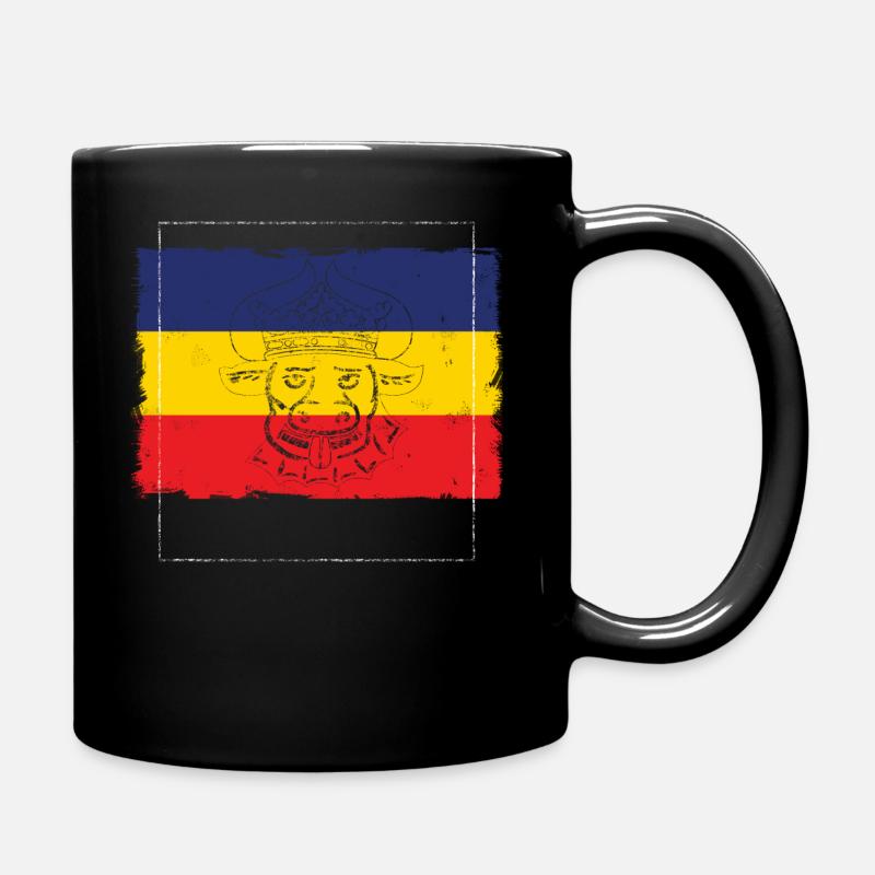 Mecklenburger Stier Mecklenburg Vorpommern Flagge - Tasse einfarbig - Schwarz
