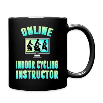 Online Indoor Cycling Instructor - Full Colour Mug - black - Right