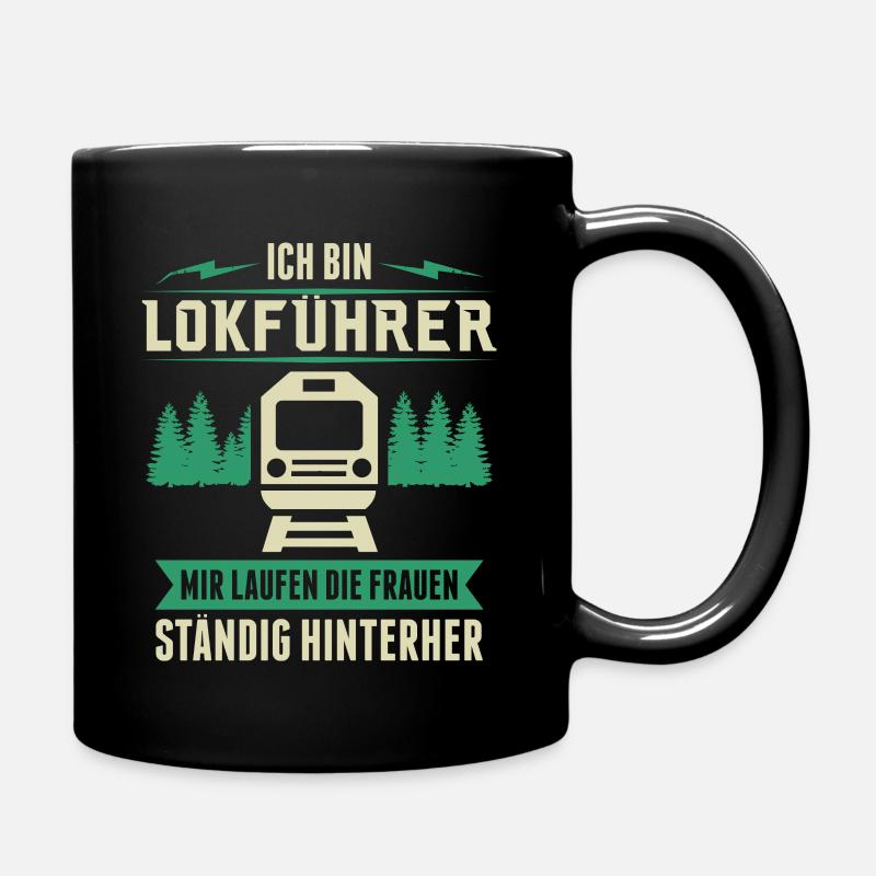 Lokführer Triebfahrzeugführer Zugführer Geschenk - Tasse einfarbig - Schwarz