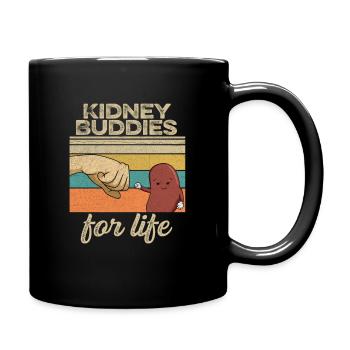 Kidney design for a kidney donor - Full Colour Mug - black - Right