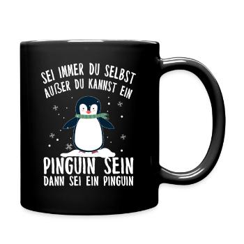 Pinguin Tier Südpol Antarktis Vögel Geschenk - Tasse einfarbig - Schwarz - Rechts