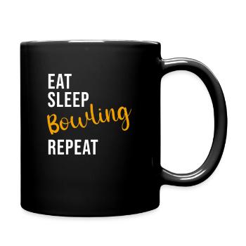 Eat Sleep Bowling Repeat - Mug uni - noir - Droite