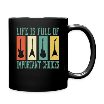 Guitare Guitar guitar guitar guitar player band drôle - Mug uni - noir - Droite