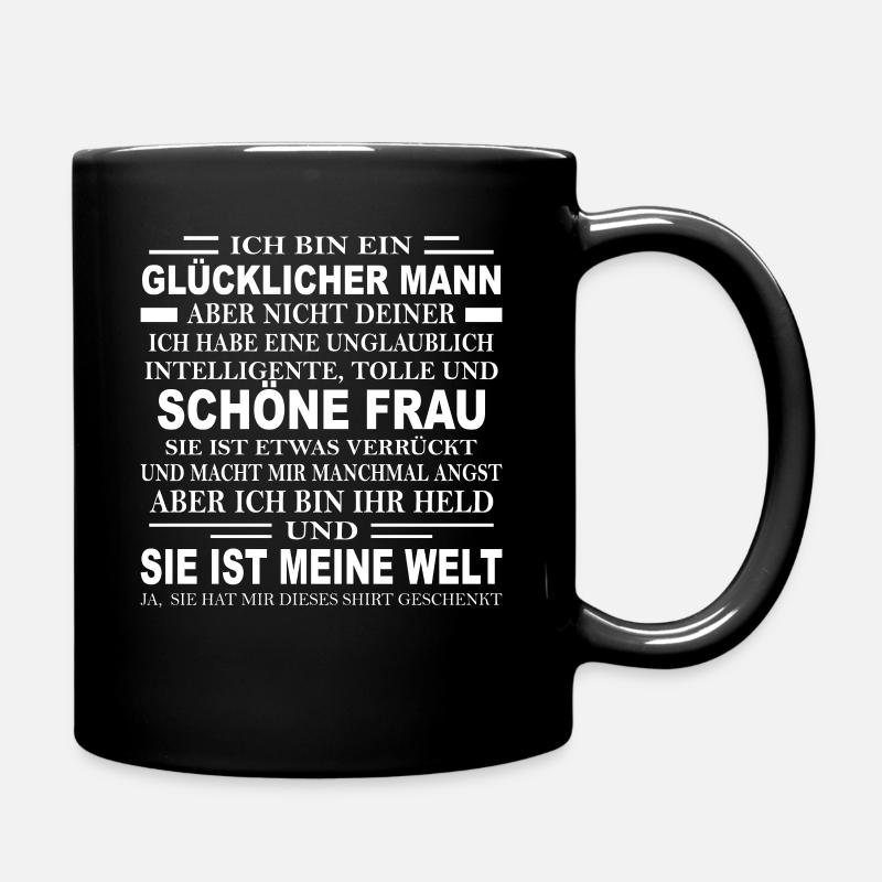 Mann Ehepartner Geschenk Glücklicher Ehemann Kerl - Tasse einfarbig - Schwarz