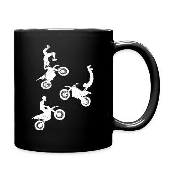 Motocross Dirt Bike Kids - Full Colour Mug - black - Right