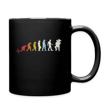 Tuba Tubist Evolution Brass Instrument Music - Full Colour Mug - black - Right
