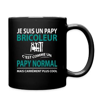 papy bricoleur humour - Mug uni - noir - Droite