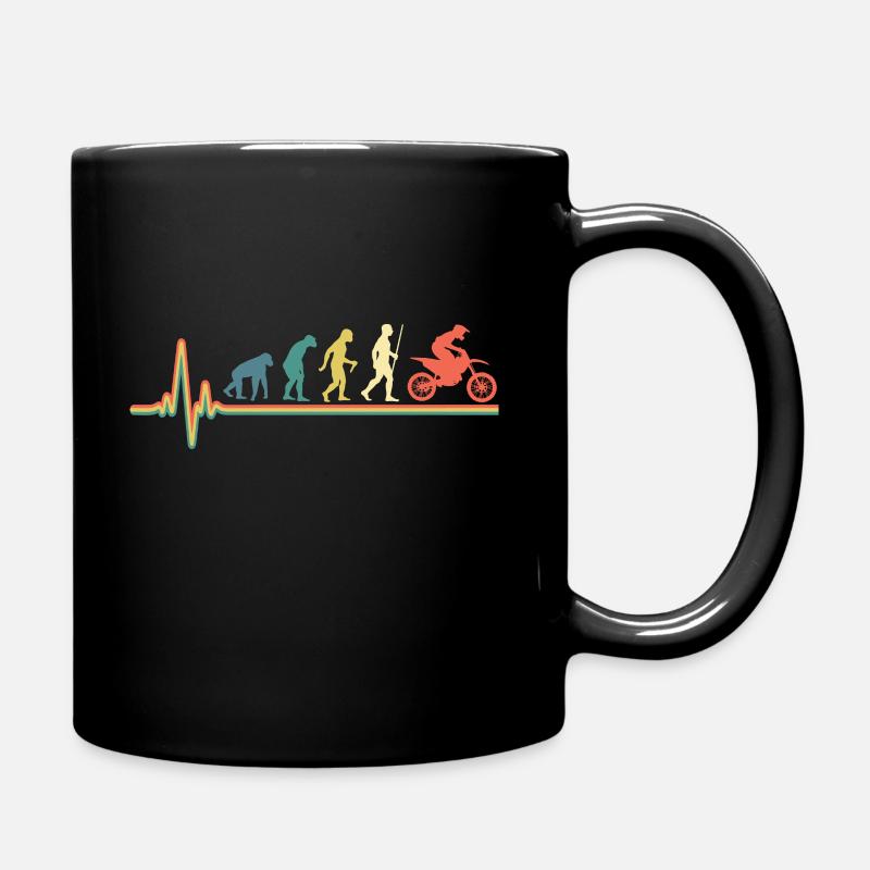 Motocross Heartbeat Evolution Motocross Rider - Mug uni - noir