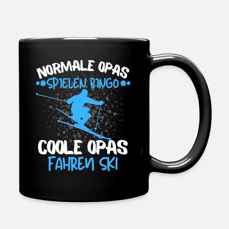 COOLE OPAS FAHREN SKI - LUSTIGER SKIFAHRER SPRUCH - Tasse einfarbig - Schwarz