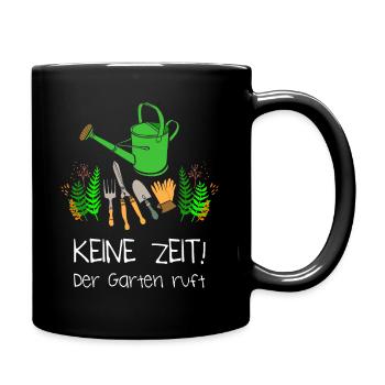 Gardener no time, the garden calls! - Full Colour Mug - black - Right