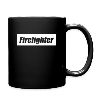 Vêtements pompier pompier - Mug uni - noir - Droite