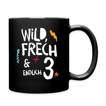 Sauvage Frech & Enfin 3ème enfant 3ème anniversaire - Mug uni - noir - Droite