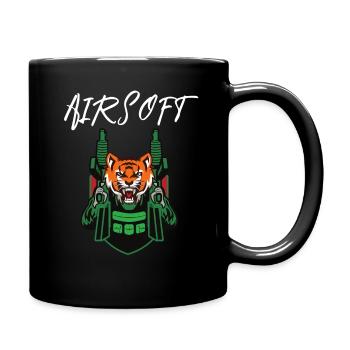 Airsoft /Softair / Softgun / AEG Airsoft Milsim - Full Colour Mug - black - Right