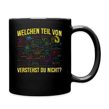 Lustiger Mathematik Algebra Spruch Mathe Formeln - Tasse einfarbig - Schwarz - Rechts