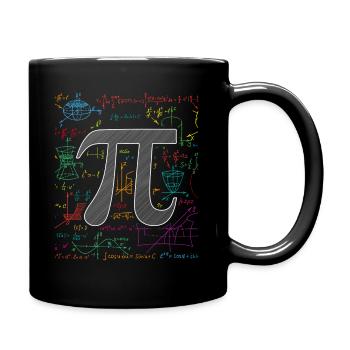 3,14 Mathe Formeln Irrationale Zahl Pi - Tasse einfarbig - Schwarz - Rechts