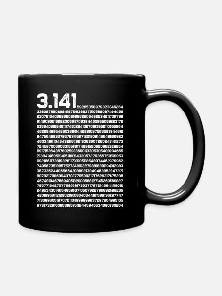 3.14 Circle Number Math Irrational Number Pi - Full Colour Mug - black