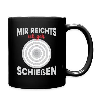 Schützenverein Schießen Schießsport Zielscheibe - Tasse einfarbig - Schwarz - Rechts