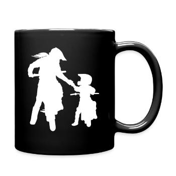 Mère fils équipe Motocross Dirt Bike Supermoto - Mug uni - noir - Droite