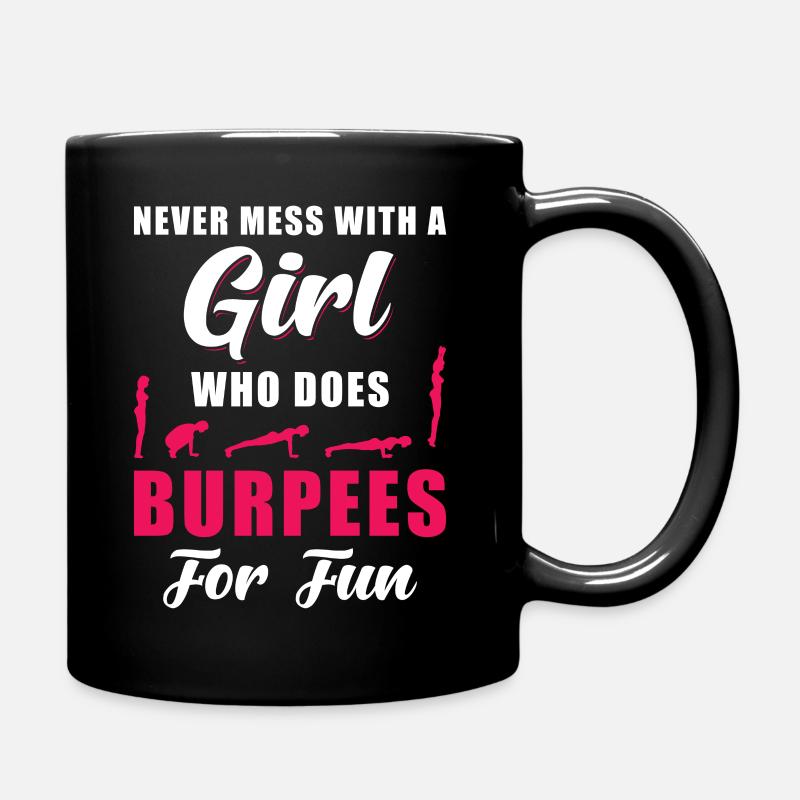 Burpees Fitness Training Dicton - Mug uni - noir