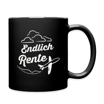Rentner - Tasse einfarbig - Schwarz - Rechts