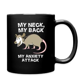 Opossum - Full Colour Mug - black - Right