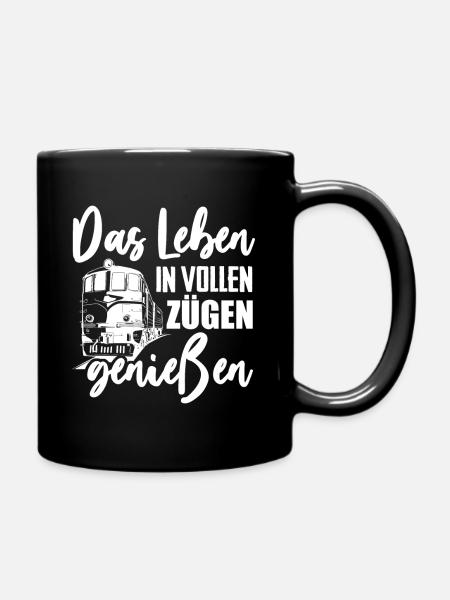 Eisenbahn EKG Dampflok Lokomotiven Zug Modellbahn - Tasse einfarbig - Schwarz