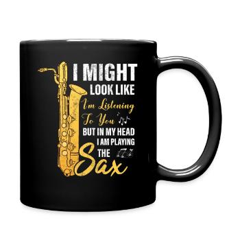 Saxophoniste cadeau de saxophone - Mug uni - noir - Droite