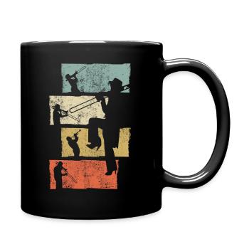 Posaune Musikinstrument - Tasse einfarbig - Schwarz - Rechts