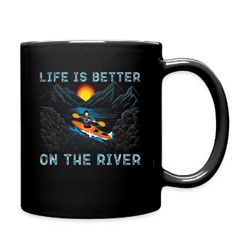 kayak - Full Colour Mug - black - Right