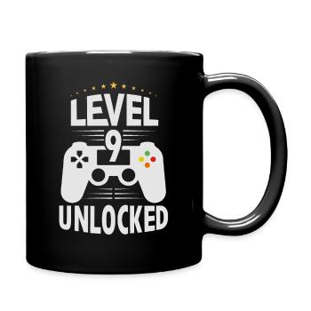 9th Birthday, 9 Years Old Gifts, 9th Birthday - Full Colour Mug - black - Right