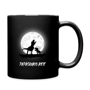 Papá-Saurio Rex Vintage Dinosaurier Vatertag - Tasse einfarbig - Schwarz - Rechts
