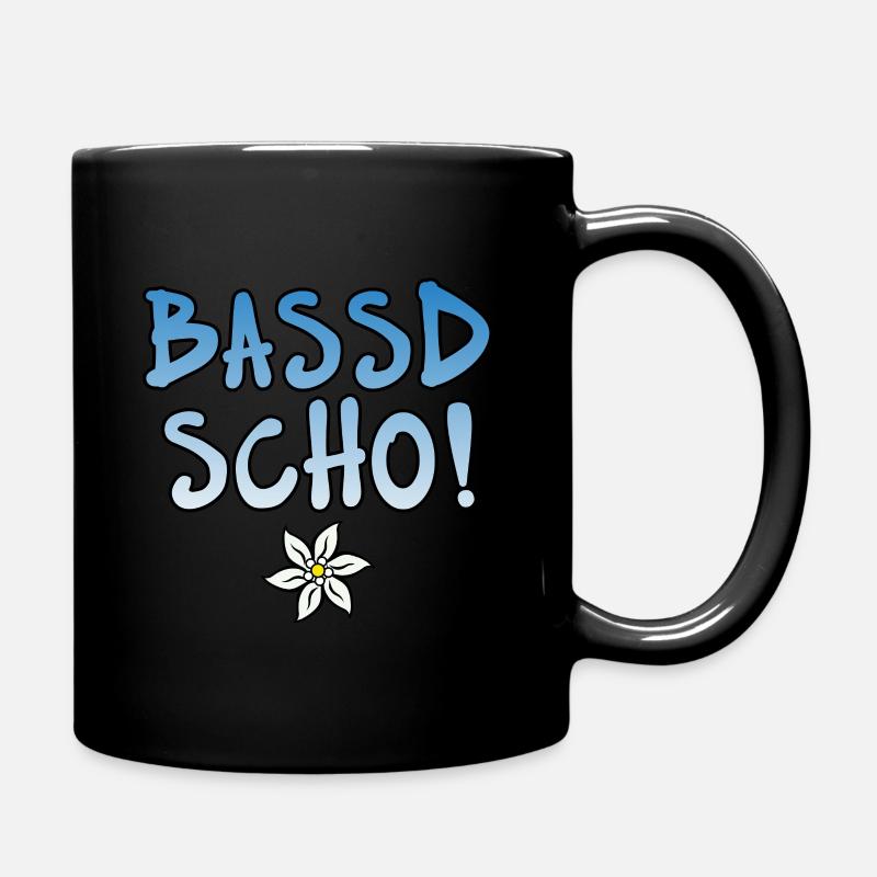 Bassd scho - Tasse einfarbig - Schwarz