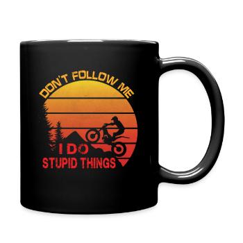 Trial Motorcycle Saying - Full Colour Mug - black - Right