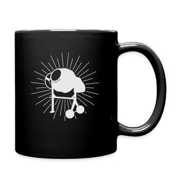 Betonmischer auf Baustelle Beton Betonieren - Tasse einfarbig - Schwarz - Rechts