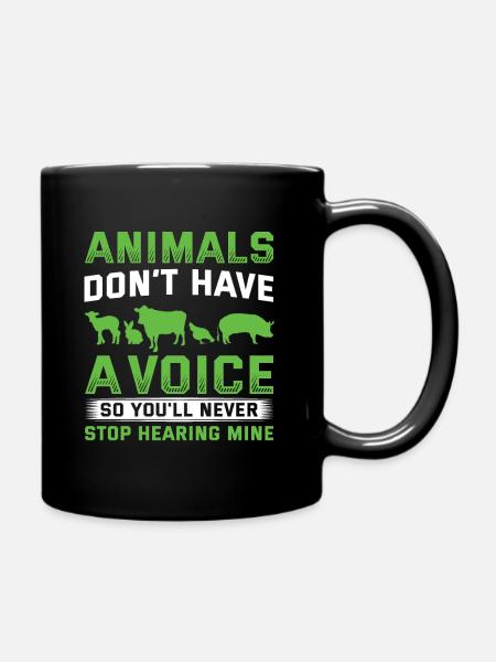 Animaux ont no Voice animaux Vegan Protecteurs des animaux - Mug uni - noir