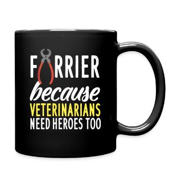 Shoeing Horses Is My Cardio Horsesmith Horseshoe - Full Colour Mug - black - Right