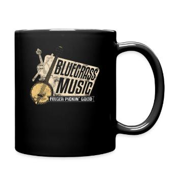 Bluegrass Banjo Gitarren Musik - Tasse einfarbig - Schwarz - Rechts