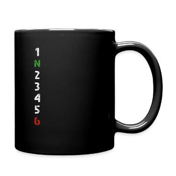 1n23456 Motorcycle Gear Shift Motorcyclist - Full Colour Mug - black - Right