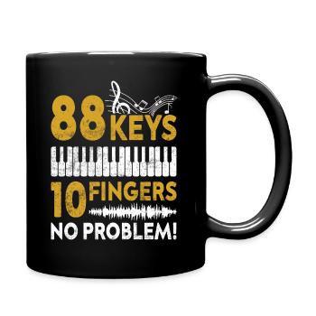 Piano Piano Pianiste - Mug uni - noir - Droite