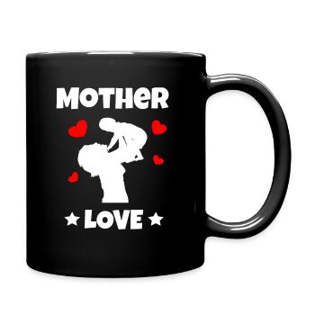 Mutter liebe Muttertag baby säugling - Tasse einfarbig - Schwarz - Rechts