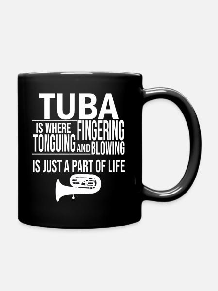 Tuba Musique Instrument Tuba Joueur tuba - Mug uni - noir